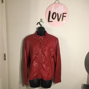 Red Wilson Leather Maxima Jacket